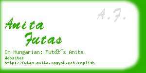 anita futas business card